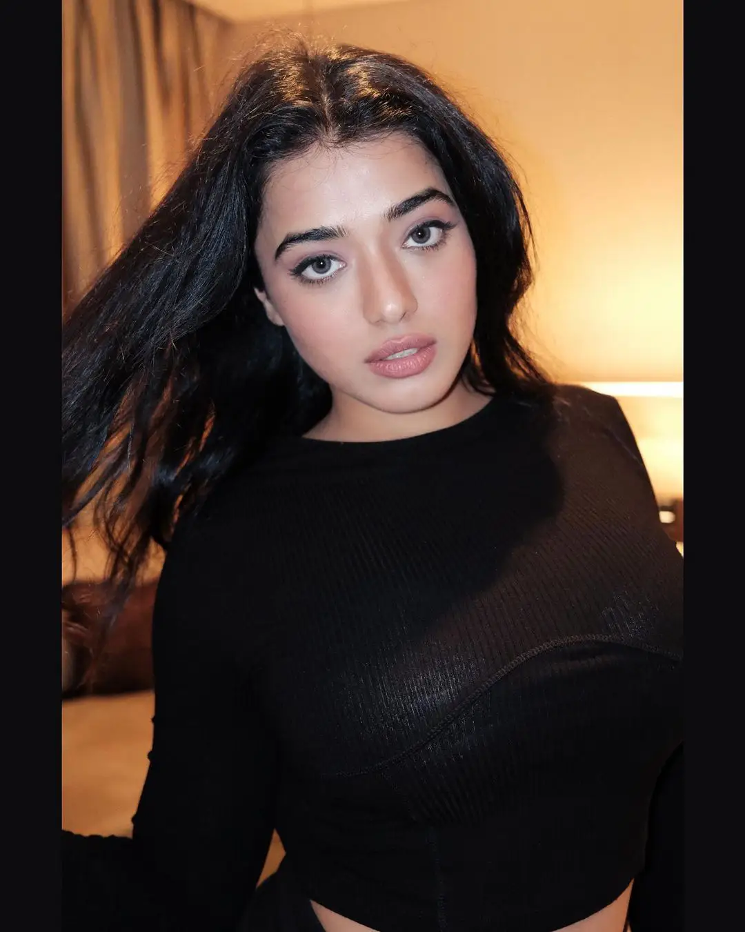 Ketika Sharma shines in Black Dress with hot poses