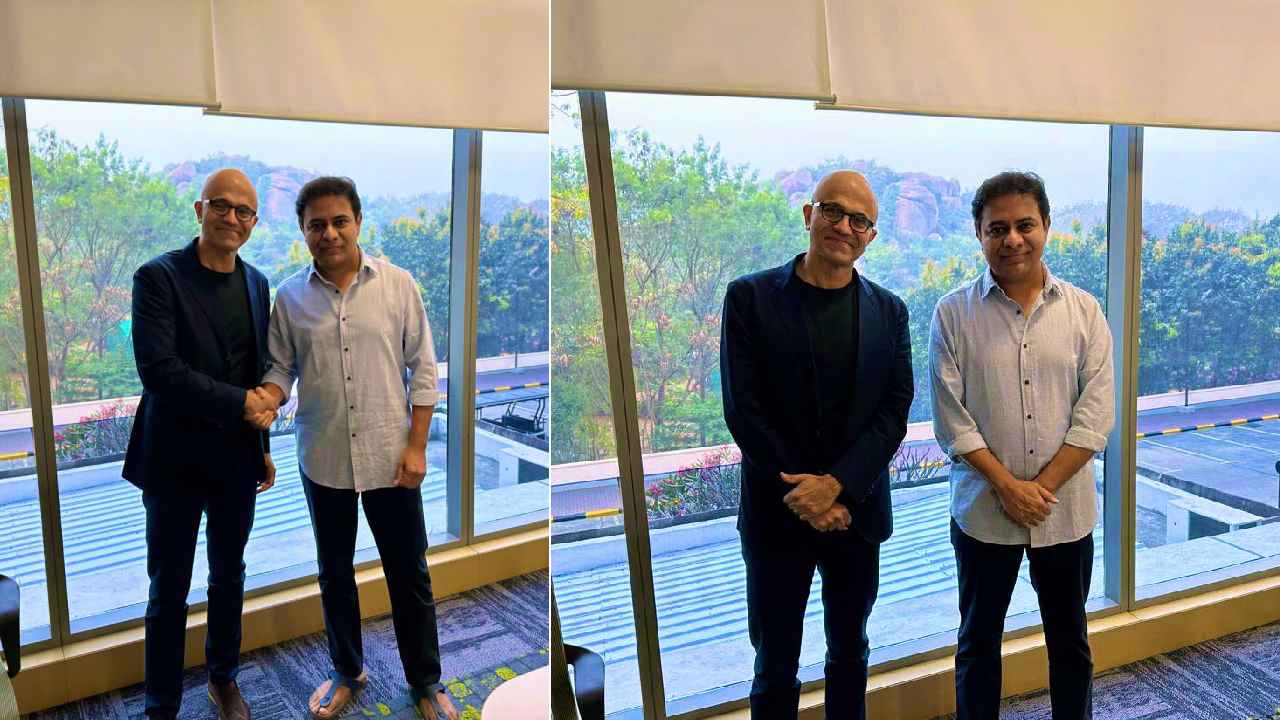 KTR meets Satya Nadella: సత్య నాదెళ్లతో కేటీఆర్ భేటీ.. వ్యాపారం, బిర్యానీ గురించి చర్చించుకున్నామన్న మంత్రి KTR meets Satya Nadella: సత్య నాదెళ్లతో కేటీఆర్ భేటీ.. వ్యాపారం, బిర్యానీ గురించి చర్చించుకున్నామన్న మంత్రి