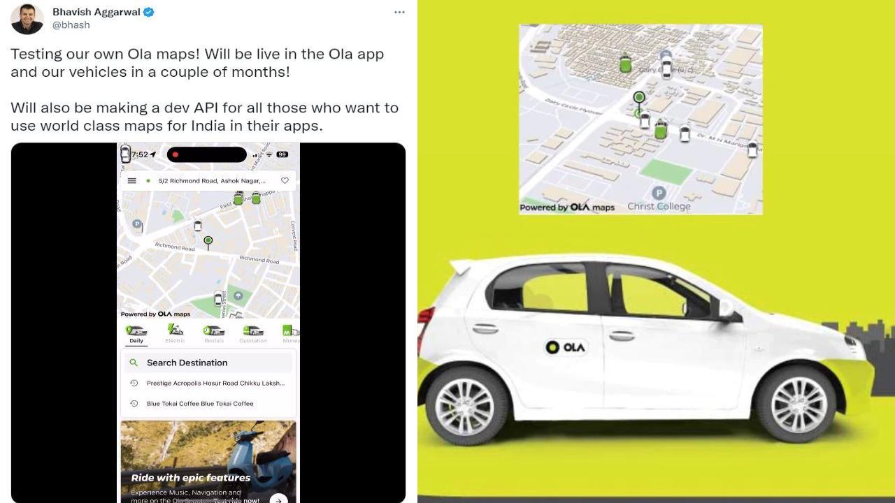 Ola set to challenge Google Maps with its own maps of India, first available in Ola vehicles