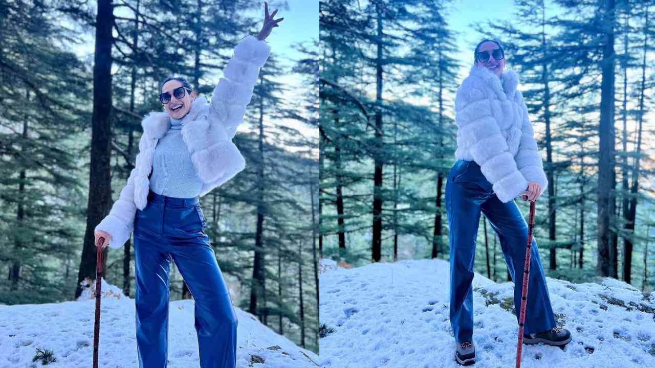 Pragya Jaiswal Enjoying In Snow