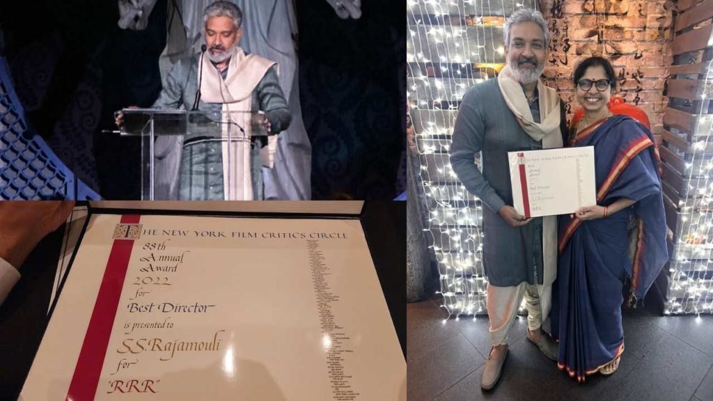 Rajamouli received the Best Director Award in New York Film Crictics Circle