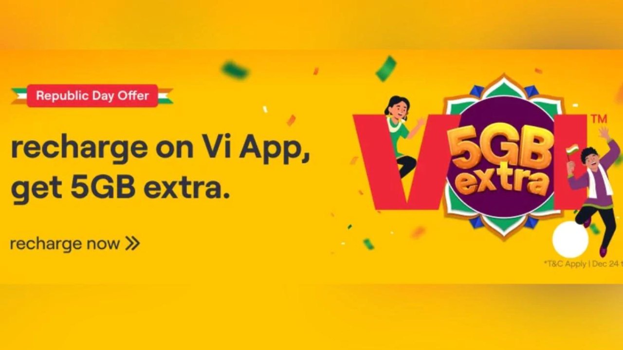Vi Republic Day 2023 Offer : వోడాఫోన్ ఐడియా యూజర్లకు రిపబ్లిక్ డే 2023 ఆఫర్.. ఈ ప్లాన్లపై ఉచితంగా 5G డేటా పొందవచ్చు.. పూర్తి వివరాలు మీకోసం..! Vi Republic Day 2023 Offer : వోడాఫోన్ ఐడియా యూజర్లకు రిపబ్లిక్ డే 2023 ఆఫర్.. ఈ ప్లాన్లపై ఉచితంగా 5G డేటా పొందవచ్చు.. పూర్తి వివరాలు మీకోసం..!