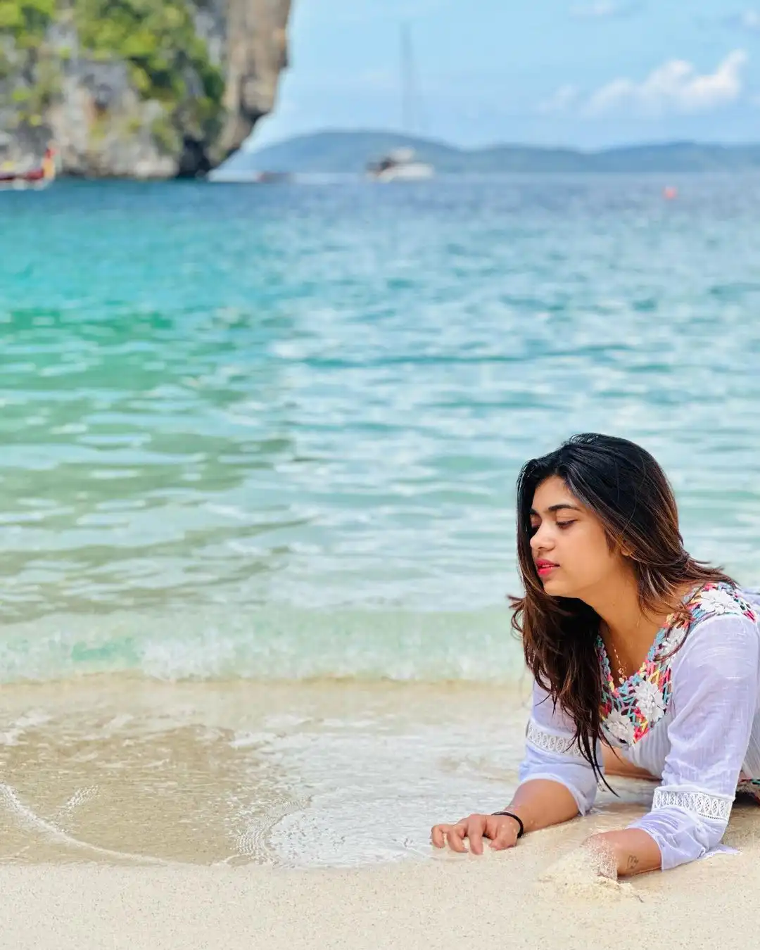 Rithu chowdary enjoying in Thailand Beaches