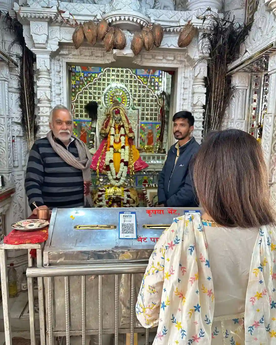 Shirley Setia visiting Udaipur Karni Mata Temple
