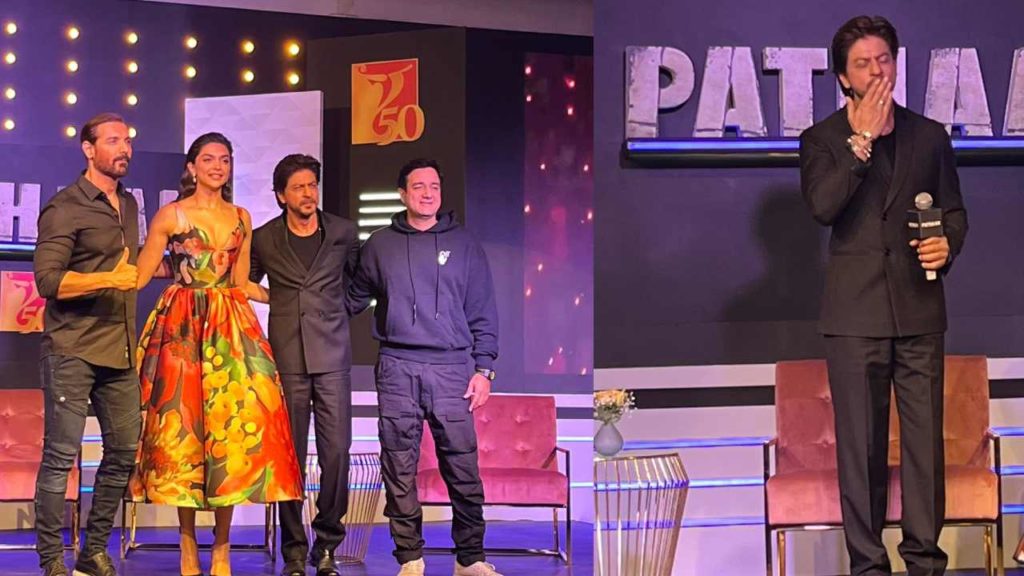 Pathaan Success Meet conducted in mumbai shahrukh khan entertained all