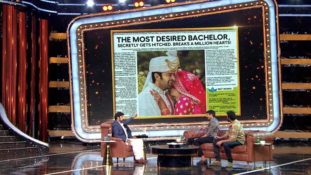 prabhas comments on his marriage rumors in unstoppable