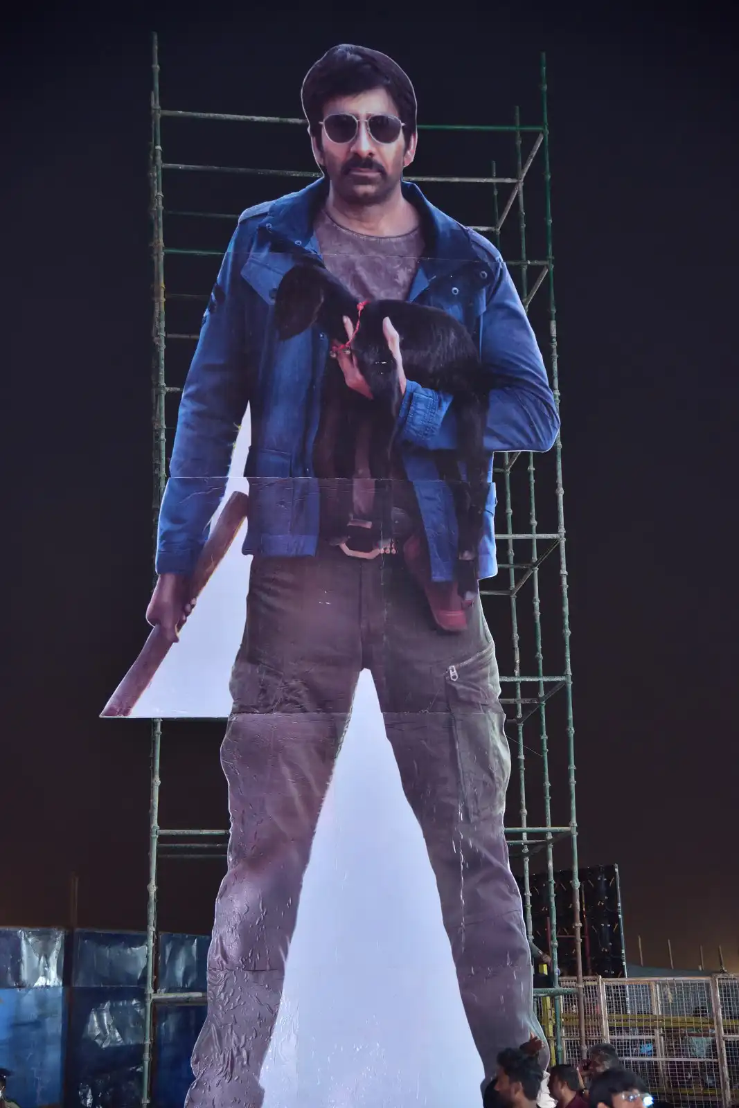 Waltair Veerayya pre release event fill with huge cutouts and fans