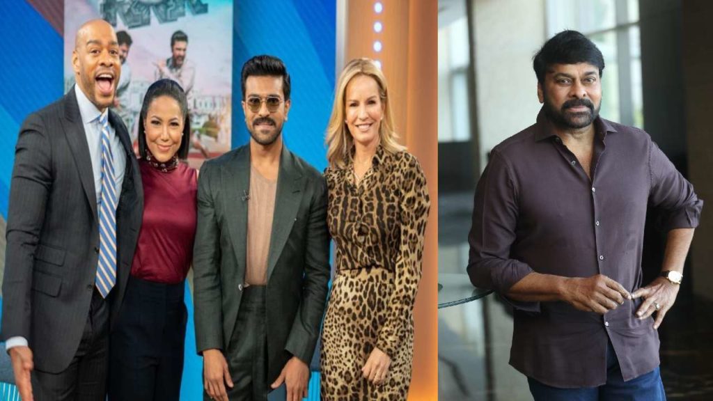 Chiranjeevi emotional tweet on ram charan attending good morning america show