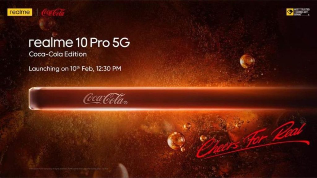 First Coca-Cola edition phone in collaboration with Realme to launch in India on Feb 10