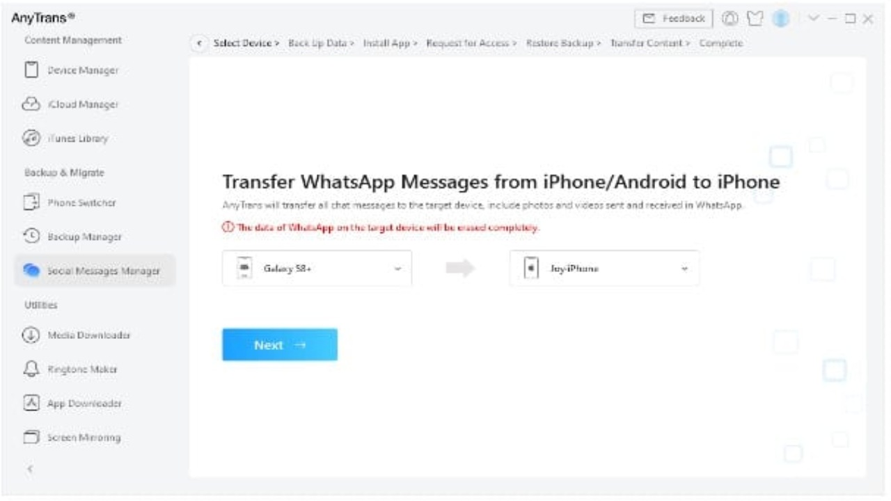 How to Transfer WhatsApp Messages From Android to iPhone Without Factory Reset