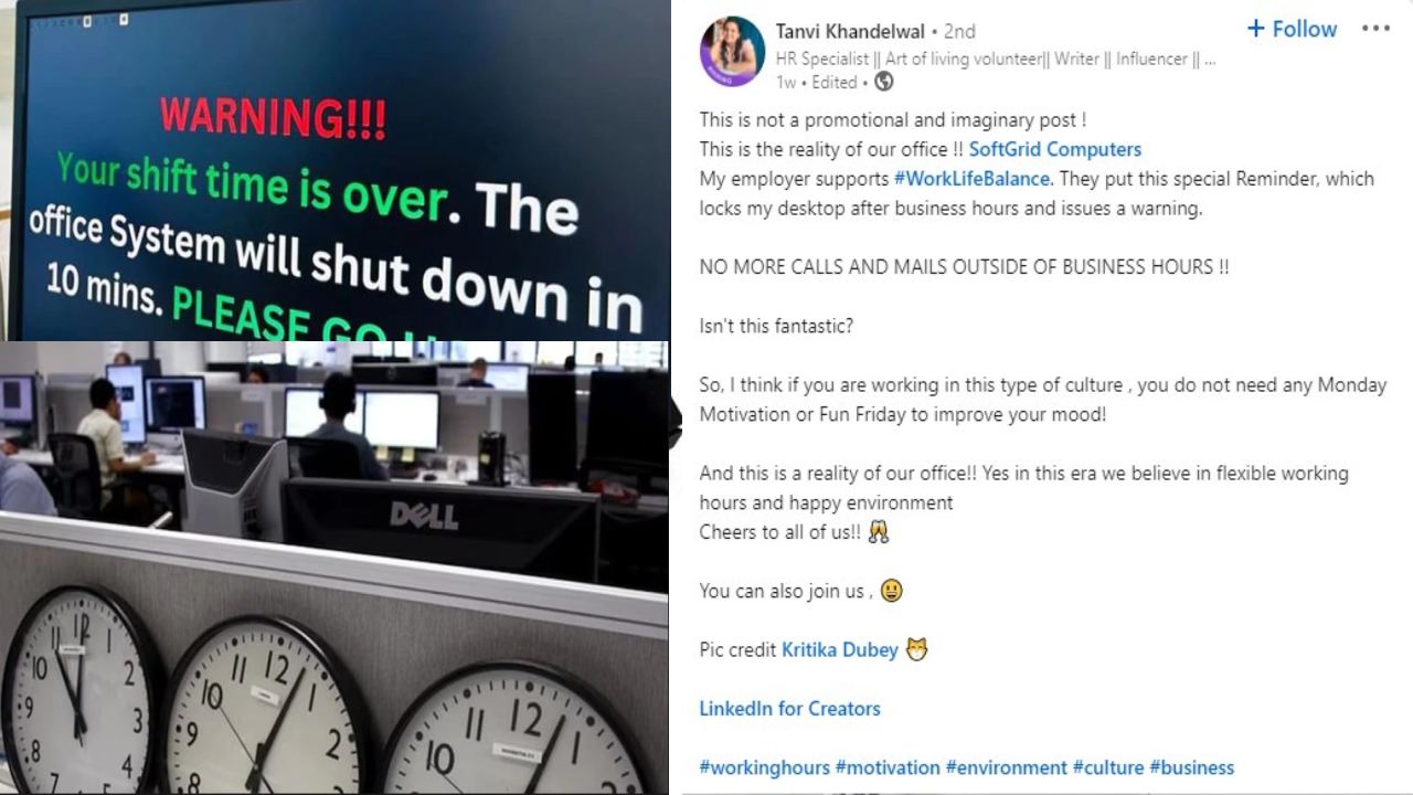 Indian IT company locks employees' desktops after shift hours and reminds them to go home