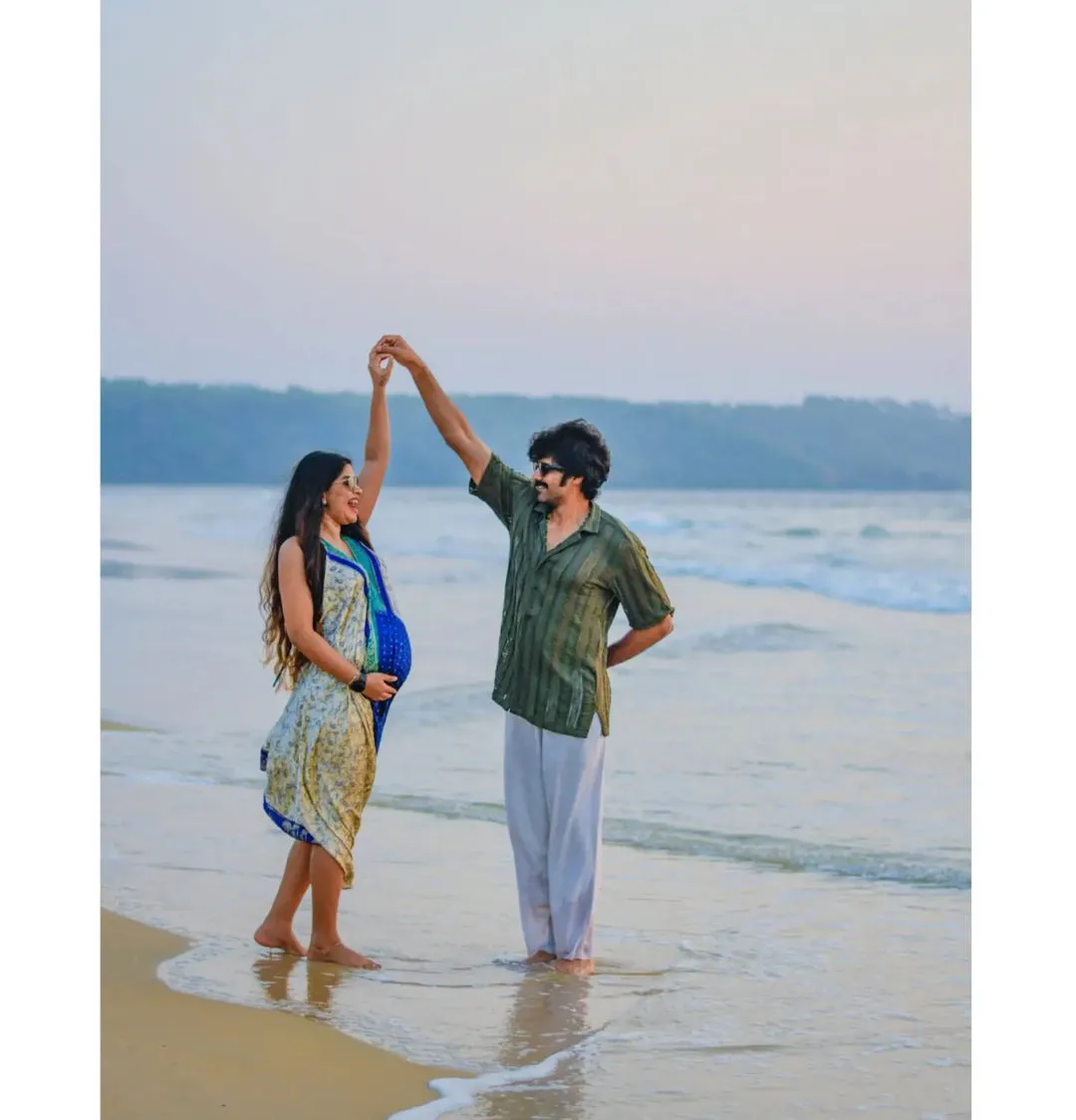 Naveen Chandra Wife baby bump photo shoot