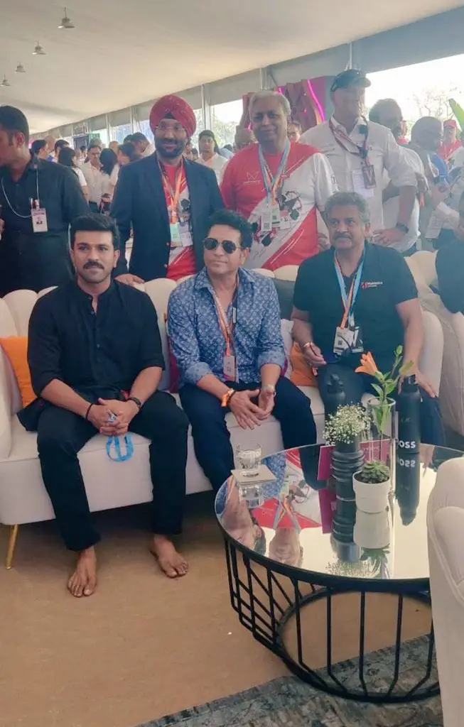 Ram Charan at Formula E car Racing and meets other celebrities 