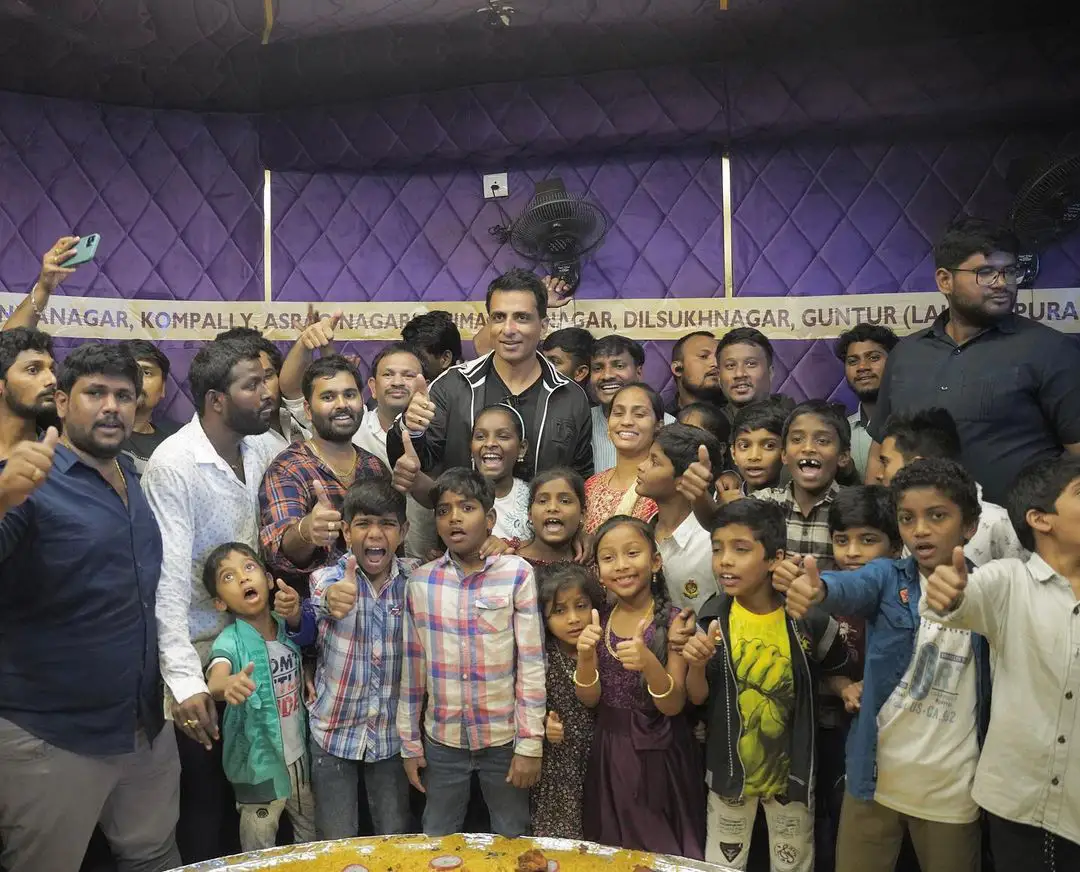 Sonu Sood launches indias biggest mandi plate in hyderabad