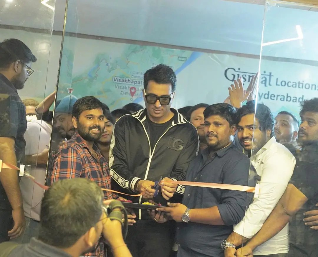 Sonu Sood launches indias biggest mandi plate in hyderabad