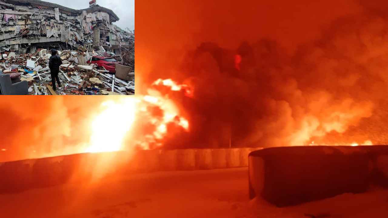 Turkey Earthquake : టర్కీలో మరో ఘోరం.. పేలిన గ్యాస్ పైప్ లైన్, భయాందోళనలో జనం Turkey Earthquake : టర్కీలో మరో ఘోరం.. పేలిన గ్యాస్ పైప్ లైన్, భయాందోళనలో జనం