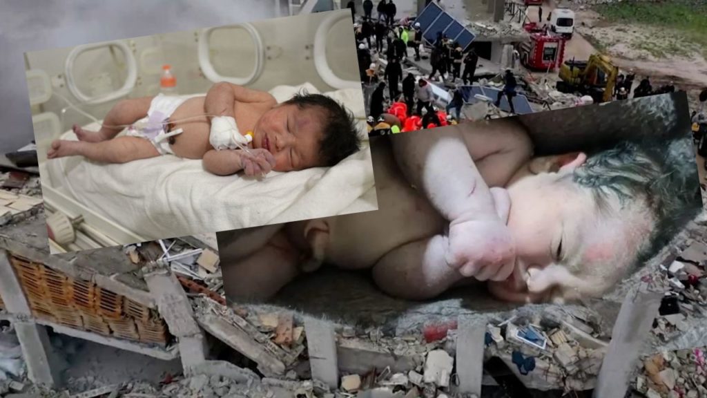 Turkey,Syria Earthquake Just born baby Name Aya