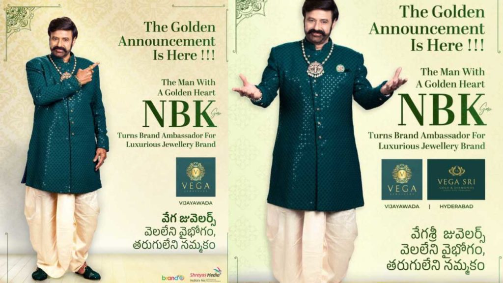 Balakrishna as Brand Ambassador for Vega Jewellers and done a ad shoot for it