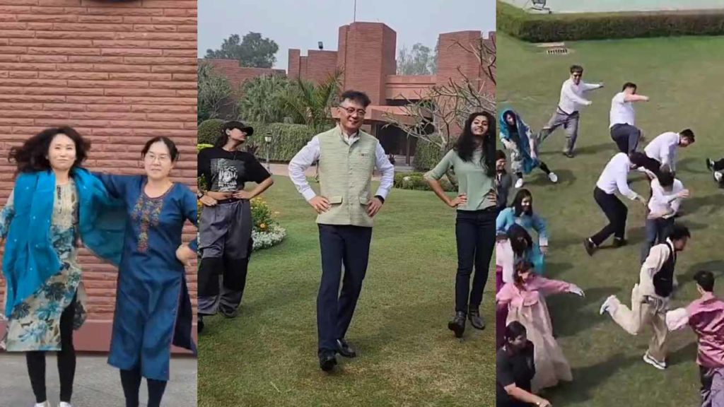 Korean Embassy India staff perform naatu naatu song dance and PM modi praise their effort and the video goes viral