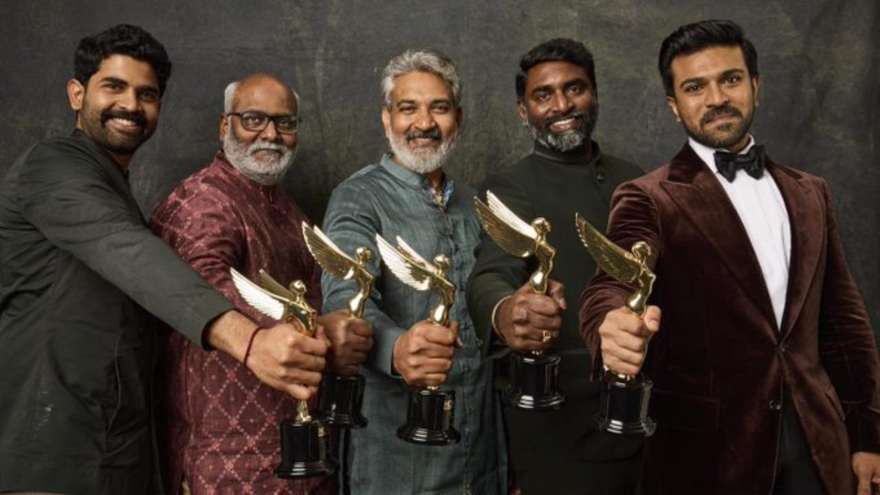 RRR Team at HCA Awards Event : హాలీవుడ్ క్రిటిక్ అసోసియేషన్స్ అవార్డులు అందుకున్న RRR యూనిట్..