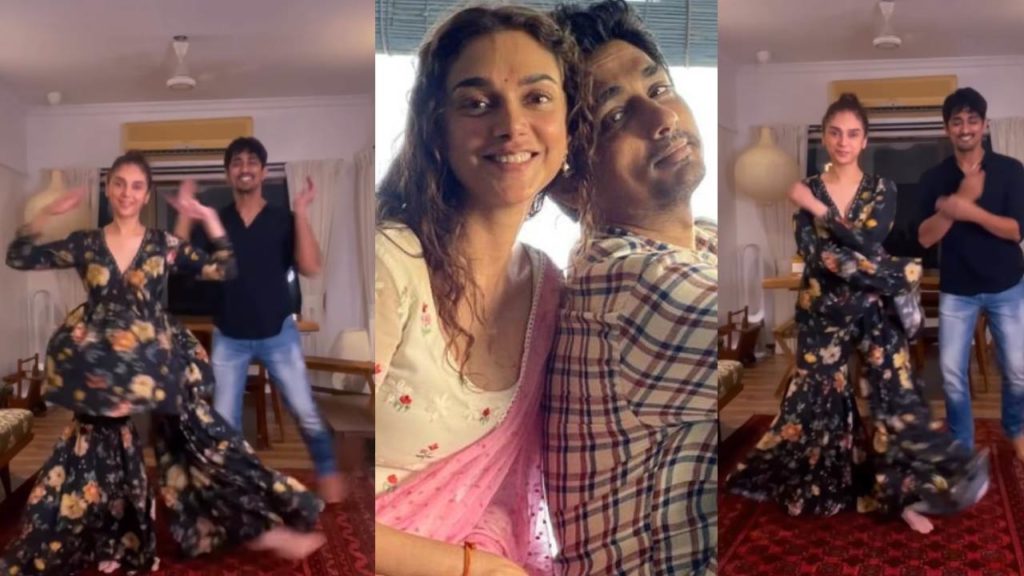Siddharth and Aditi rao Hydari dance for a trending song and it goes viral