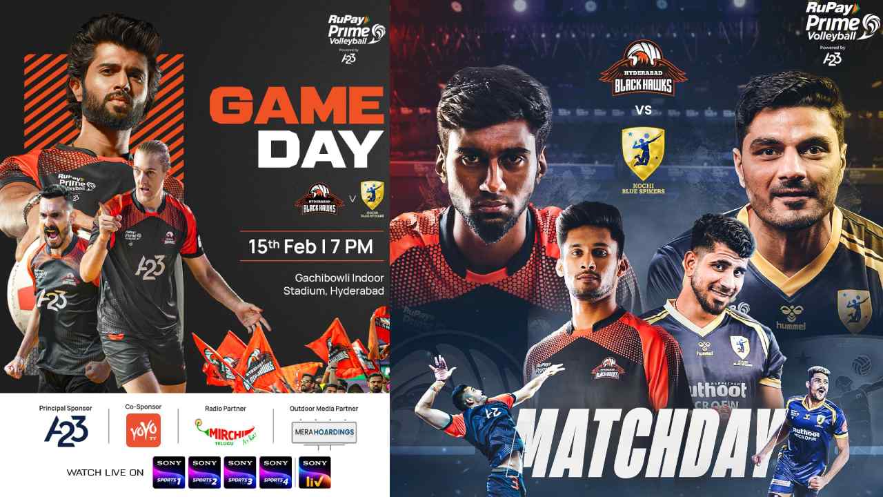 Hyderabad Black Hawks : విజయదేవరకొండతో కలిసి వాలీబాల్ మ్యాచ్ చూడండి.. విజయ్ టీంకి సపోర్ట్ చేయండి.. Hyderabad Black Hawks : విజయదేవరకొండతో కలిసి వాలీబాల్ మ్యాచ్ చూడండి.. విజయ్ టీంకి సపోర్ట్ చేయండి..