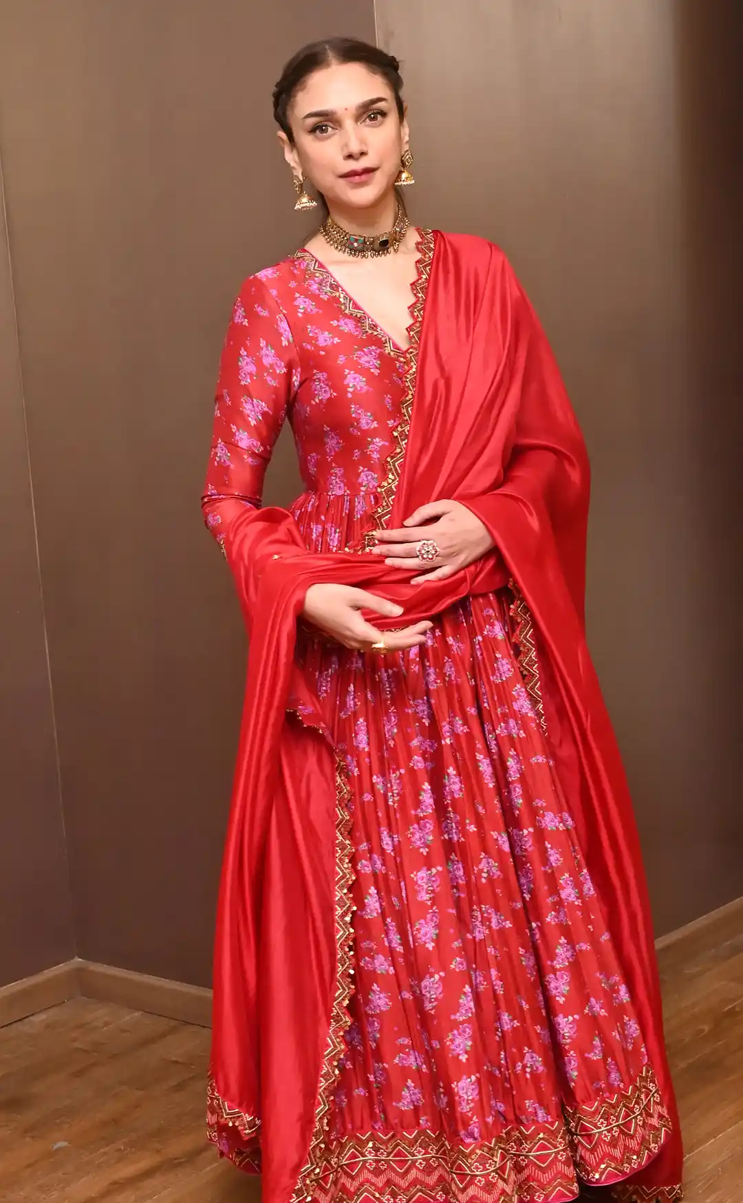 Aditi Rao Hydari Sizzles In Red Dress For Taj Divided By Blood Promotions