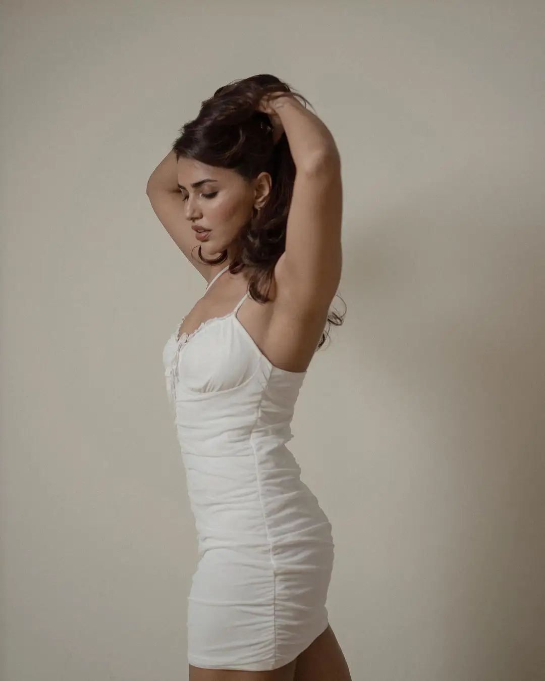 Akshara Gowda Stunning Photos in White Dress  