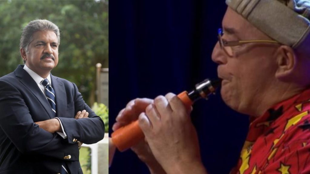 Anand Mahindra  carrot into a clarinet