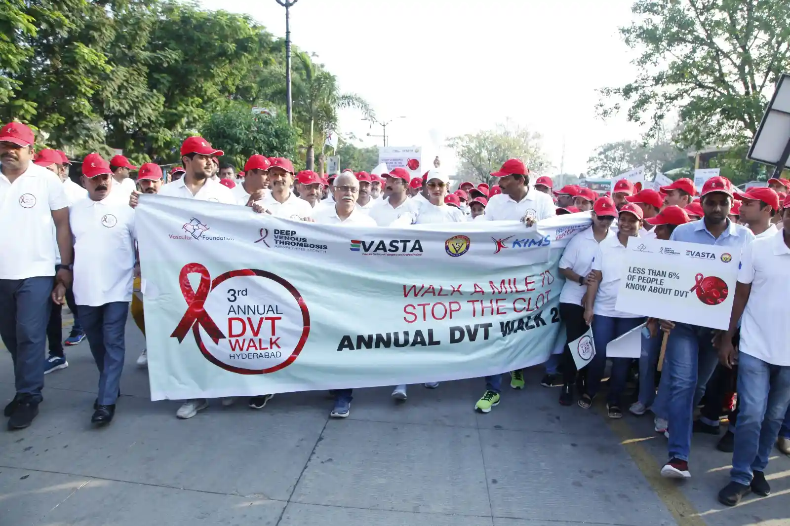 Manchu Lakshmi participated in DVT Walk Event at Hyderabad 