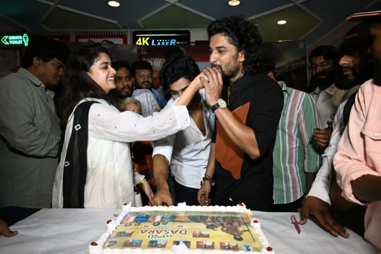 Nani Keerthy Suresh In Dasara Movie Success Celebrations