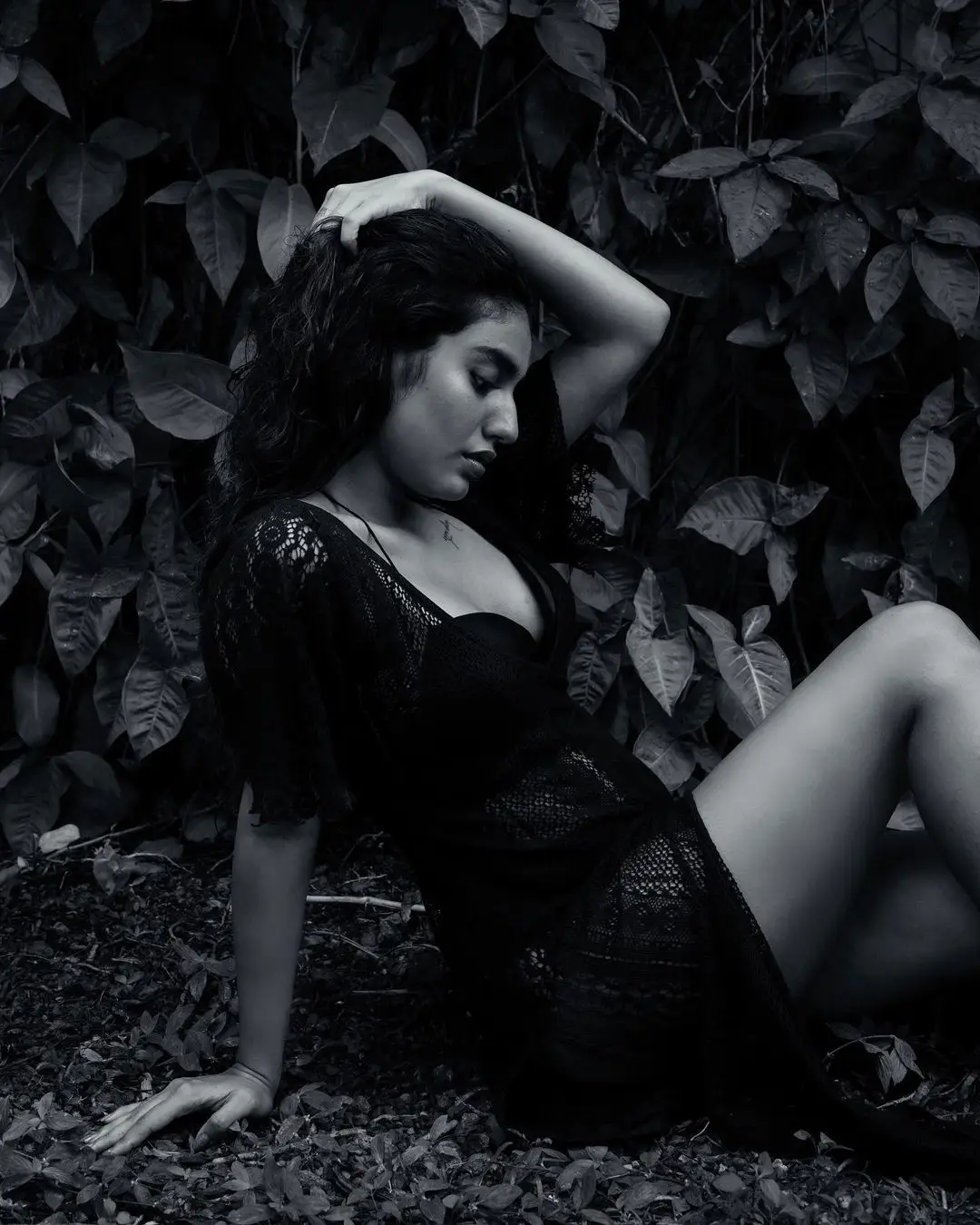 Priya Prakash Varrier latest photoshoot in black and white mode
