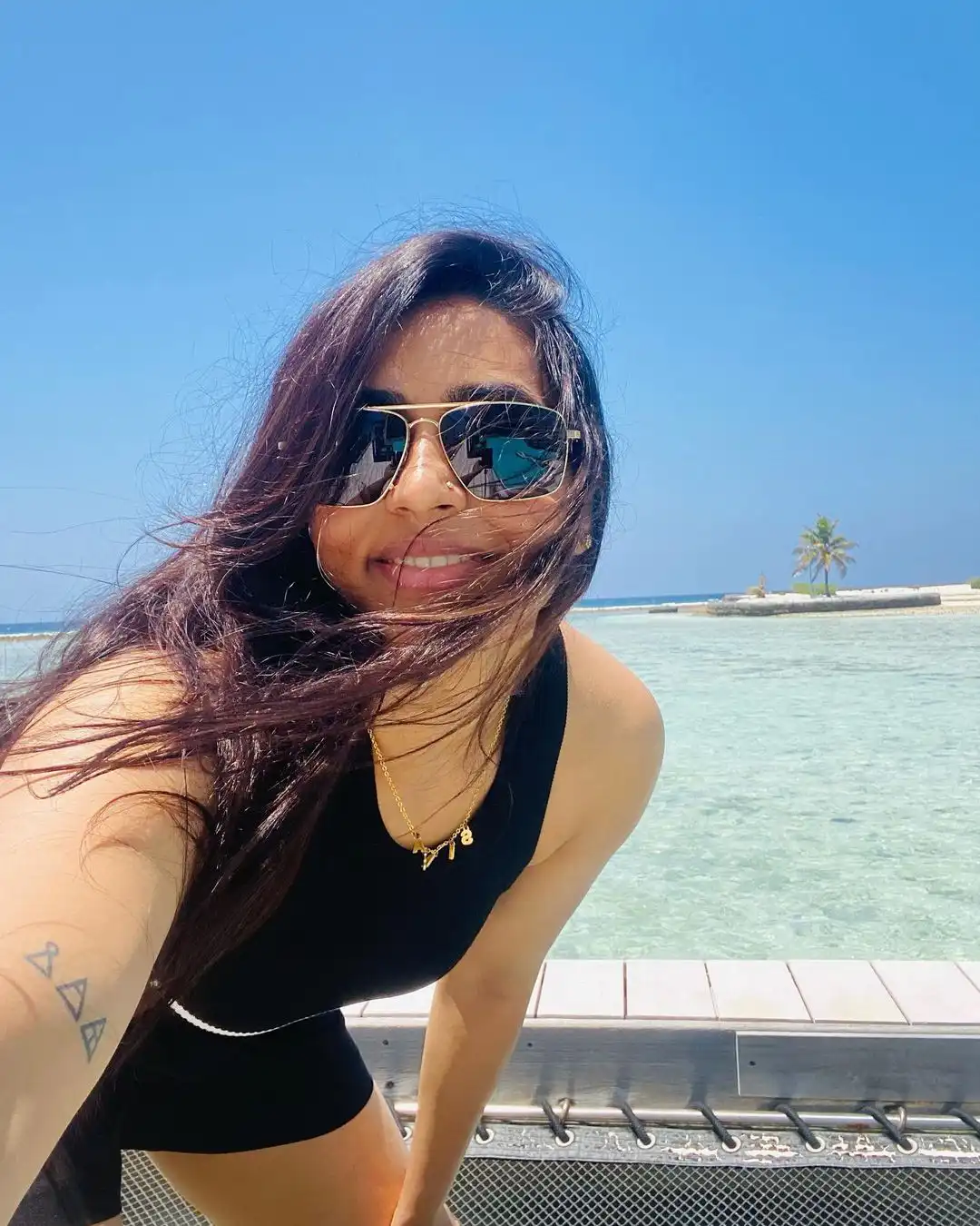Kantara Heroine Sapthami Gowda enjoying in Maldives