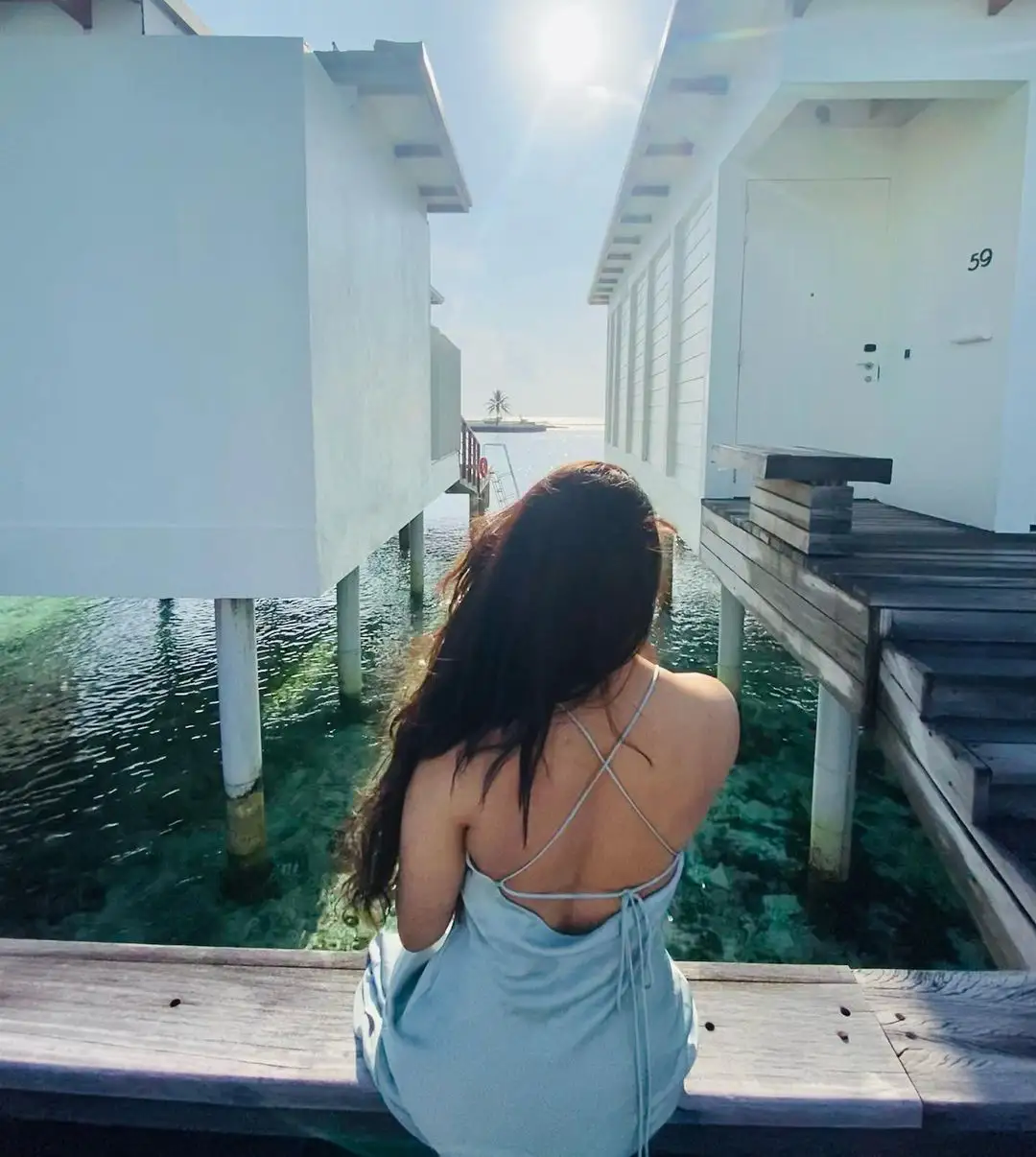 Kantara Heroine Sapthami Gowda enjoying in Maldives