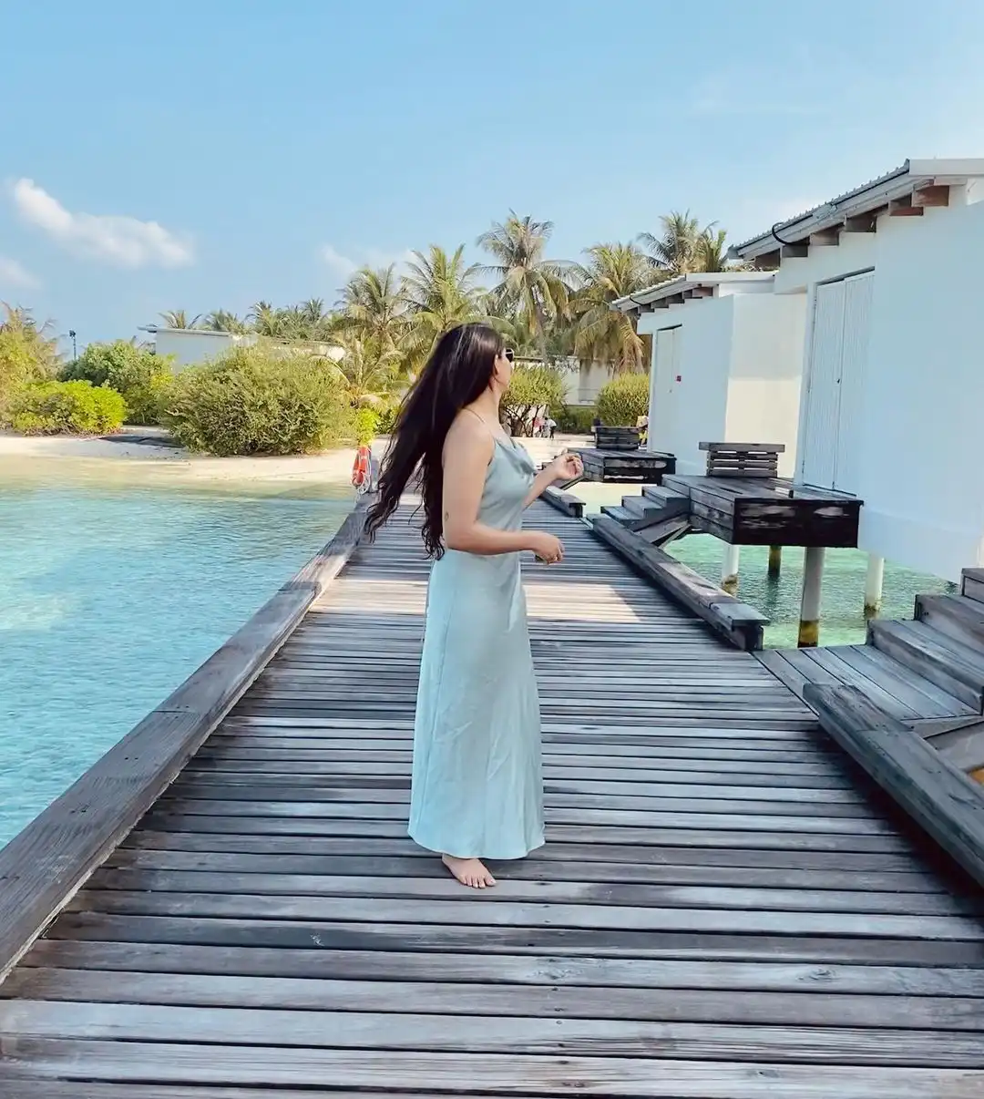 Kantara Heroine Sapthami Gowda enjoying in Maldives