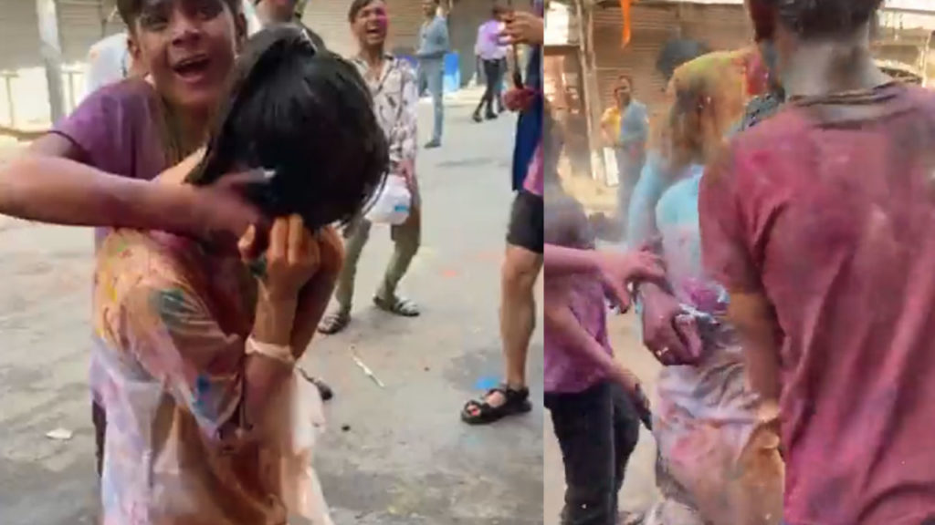 Japanese Woman Being Harassed In Delhi On Holi, Video Goes Viral