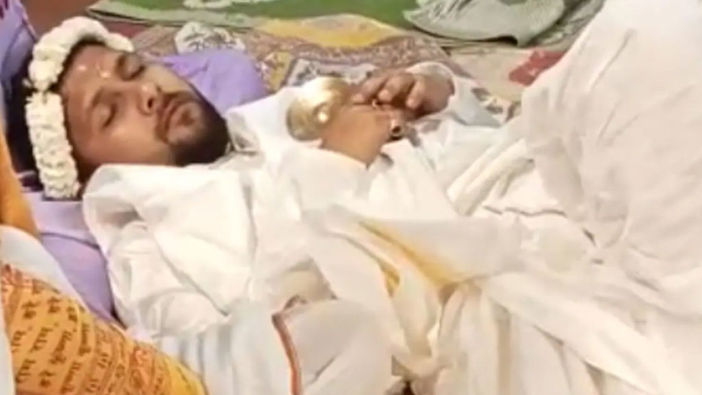 Drunk Groom Sleeps At His Wedding In Assam