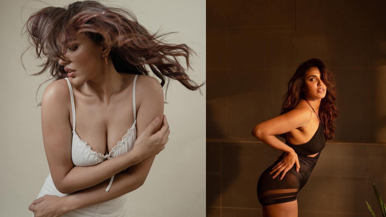 Akshara Gowda : షార్ట్ వైట్ అండ్ బ్లాక్ డ్రెస్‌లో కన్నడ భామ అక్షర అందాలు..