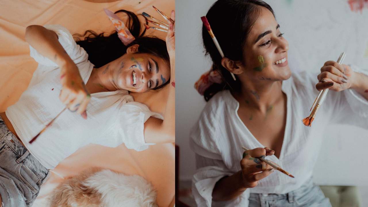 Deepti Sunaina : పెయింట్ వేస్తూ సరదాగా ఫోజులిచ్చిన దీప్తి సునైనా..