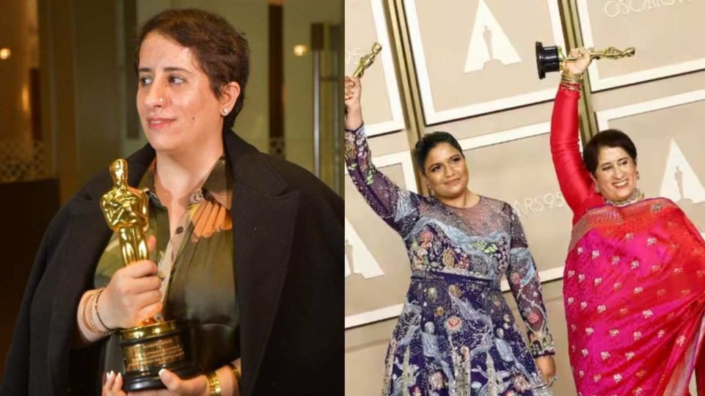 Guneet Monga emotional after reaching india with Oscar Award and comments on Oscar team