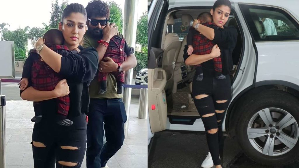 Nayanthara and Vignesh Sivan were spotted outside with their twins for the first time
