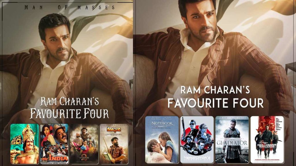 Ram Charan said his Favourite Movies list in a hollywood interview that movies goes viral