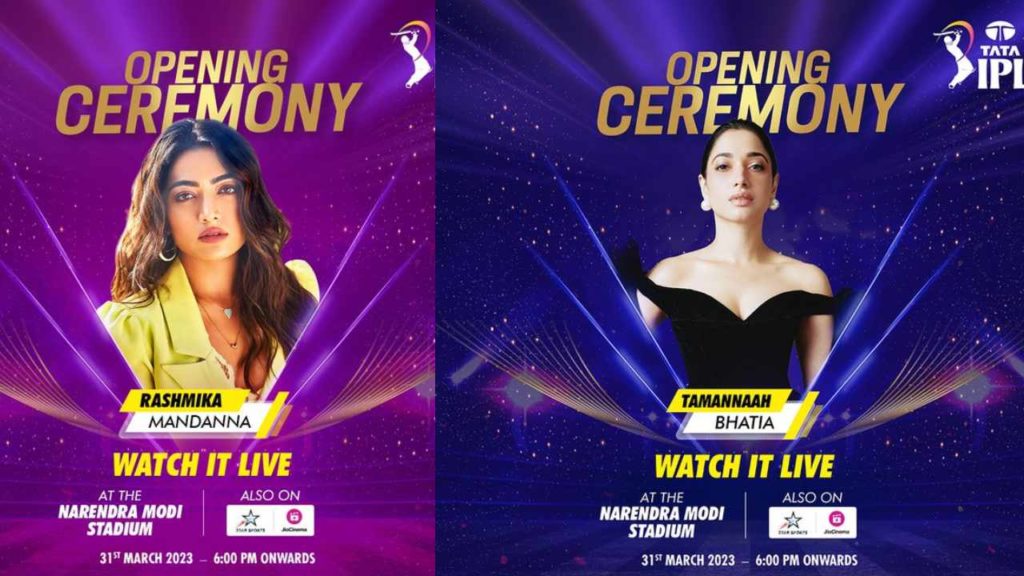 Rashmika Mandanna and Tamannaah special performances in IPL 2023 opening ceremony