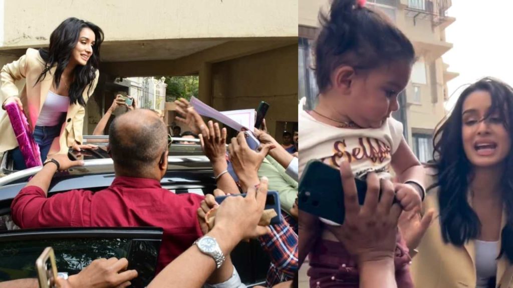 Shraddha Kapoor's birthday fans surrounded Shraddha's car at her home