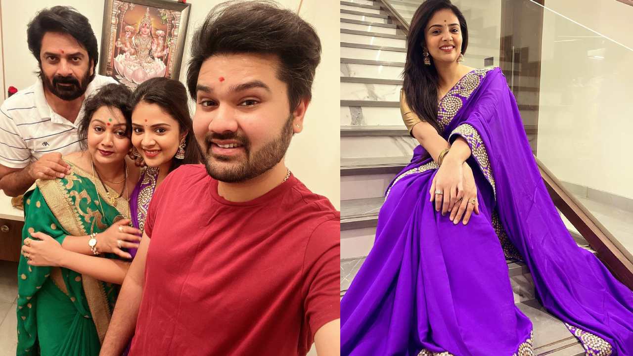 Sreemukhi : ఫ్యామిలీతో కలిసి శ్రీముఖి ఉగాది సెలబ్రేషన్స్