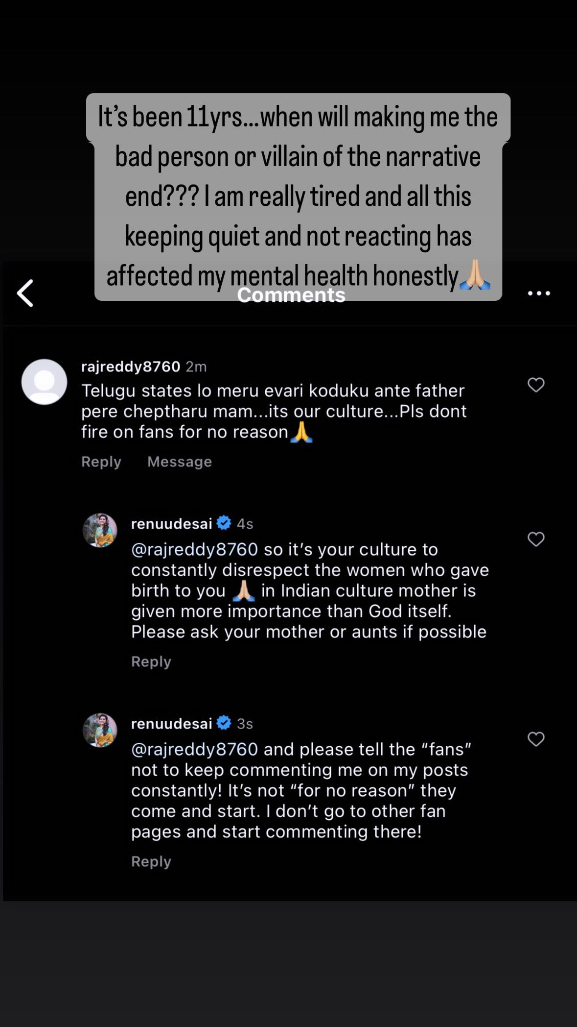 Pawan Kalyan fans viral comments Renu Desai 
