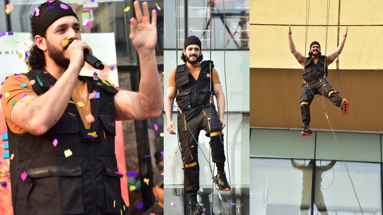 Agent Movie Promotions : ఏజెంట్ ప్రమోషన్స్ కోసం 172 అడుగుల మీద నుంచి దూకిన అఖిల్.. ఫొటోలు..