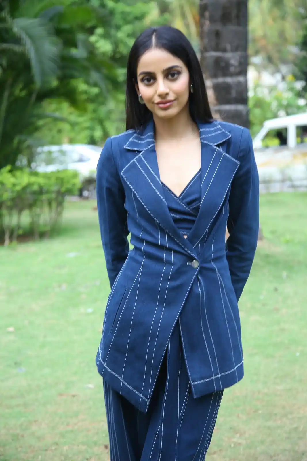 Banita Sandhu Stylish Looks in Mother Teresa & Me Movie Press Meet