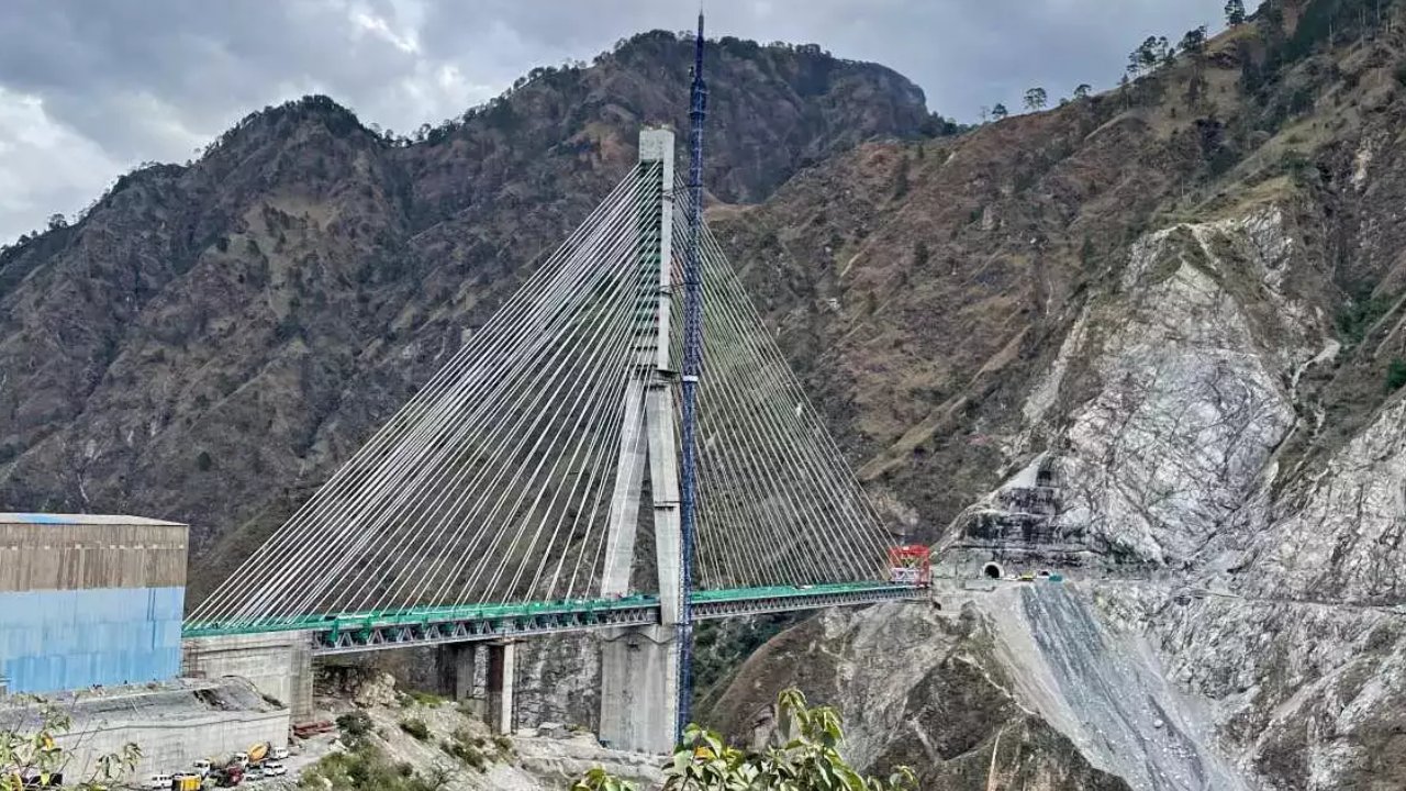 India's first cable-stayed rail bridge