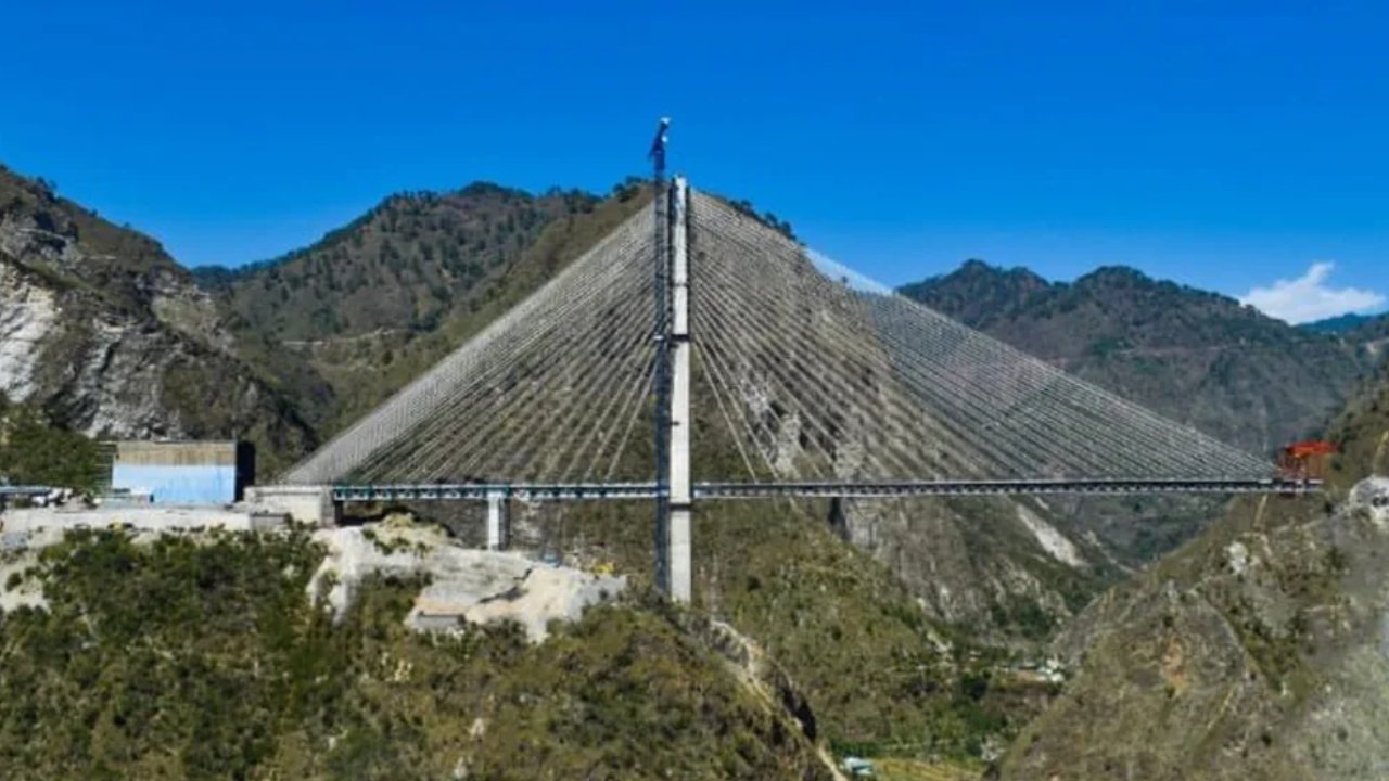 India's first cable-stayed rail bridge 